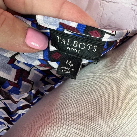 Talbots petites Blouse size medium preppy office business attire - Picture 6 of 8